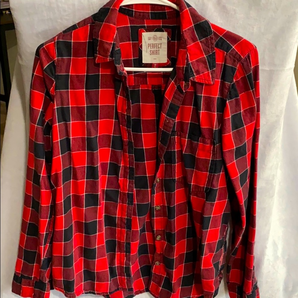 SO Perfect Shirt, Plaid button down